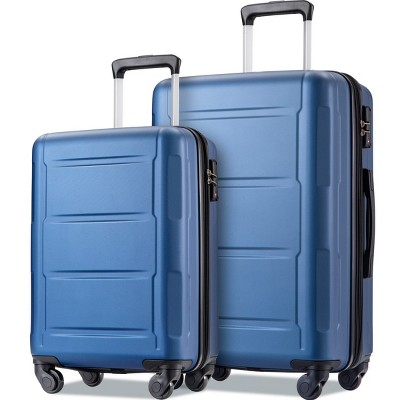 Expandable Spinner Wheel 2 Piece Luggage Set,20 Inch+28 Inch Lightweight ABS Hardshell Luggage Set With TSA Lock-Cuddlewood