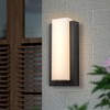 C Cattleya Matte Black Outdoor Dimmable LED Wall Lantern Sconce with Frosted Glass Shade - image 2 of 4