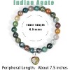 Healing Crystal Bracelet for Women, 8mm Natural Gemstone Beaded Bracelet, Love Heart Bracelet - 3 of 4