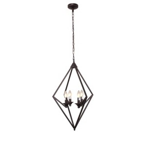 Chloe Lighting Kyra Transitional 4 Light Rubbed Bronze Ceiling Pendant 19.5" Wide - 1 of 3