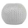Northlight Ceramic Cable Knit Christmas Candle Holder - 3.75" - Gray - 3 of 4