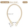 Unique Bargains PU Leather Braided Replacement Metal Buckles Purse Strap 2 Pcs - 2 of 4