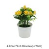 Unique Bargains Artificial Plants Leaf with Curled Rose Plastic 4.72"x4.72"x6.30" 1 Pcs - 3 of 4