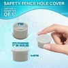 Poolzilla White Pool Safety Fence Hole Cover (25 Pack / 50 Pack) - 2 of 4