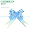 Unique Bargains Plastic Gold Edge PP Plastic Glossy Appearance Gift Wrap Satin Pull Bows 200 Count - 2 of 4