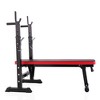 Adjustable Folding Multifunctional Workout Station Adjustable Workout Bench with Squat Rack Balck Red - 3 of 4