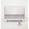 Bacati - Gray Warp Stripes Printed 100 percent Cotton Universal Baby US Standard Crib or Toddler Bed Fitted Sheet - 4 of 4