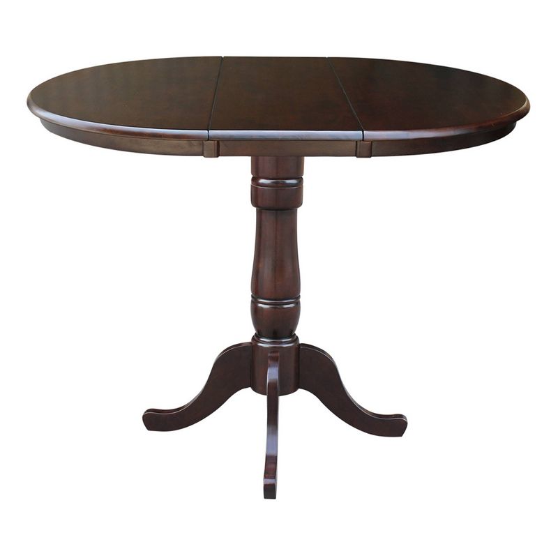 36" Round Counter Height Dining Table with 12" Leaf - International Concepts, 4 of 6