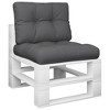 vidaXL Pallet Cushions 2 pcs Anthracite Fabric - 3 of 4
