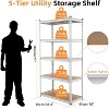 5-Shelf Garage Storage Racks, Metal Industrial Shelving/Clutter Racks, Closet Storage Racks, Garage, Kitchen Basement, Laundry Room - 4 of 4
