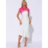 INSPIRE CHIC Women's Lace Stand Collar Pearl Button Short Sleeve Cropped Shrug - 2 of 4