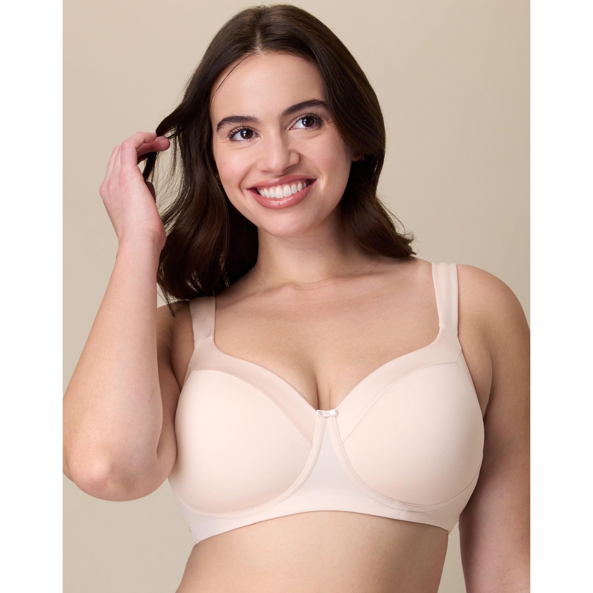 Playtex Full-Coverage Balconette Bra, Moisture-Wicking Heirloom White 38DD Women's