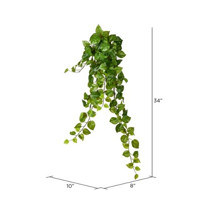 Lush Green 17" Silk Pothos Tabletop Centerpiece