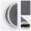 REGALWOVEN Round Rattan Indoor Outdoor Wipe Clean Rustic Placemats 15 x 15 Inch 6 Pcs - 2 of 4