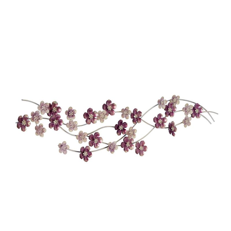 Metal Floral Wall Decor Purple - Olivia &#38; May, 5 of 6