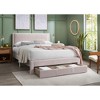 NicBex Modern Queen Upholstered Bed Frame with Corduroy Headboard and 1 Drawer,Solid Wood Slats Support,No Box Spring Needed,Easy Assembly - 2 of 4