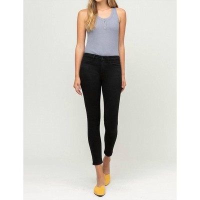 Women's Mid Rise Crop Skinny Jeans - FLYING MONKEY