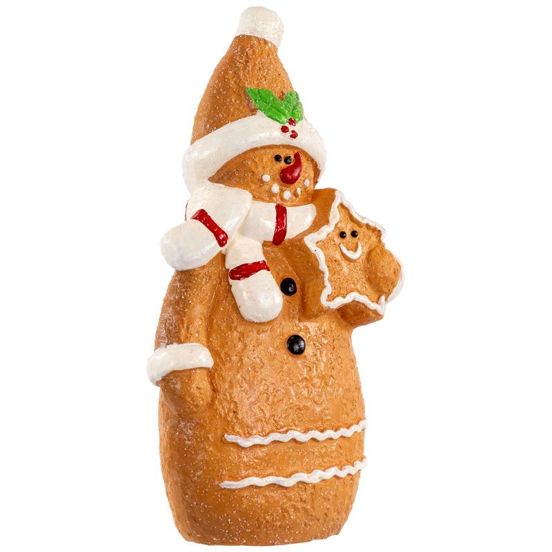 Northlight 7.5" Frosted Gingerbread Snowman with Star Cookie Christmas Figurine, 5 of 8