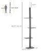 Adjustable Floor-to-Ceiling Cat Tree Tower with Sisal Scratching Posts,Multi Level Cat Climbing Activity Center for Indoor Cats - LAOTIES - 2 of 4