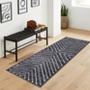 Washable Modern Stripe Area Rugs Contemporary Indoor Lightweight Low Pile Non Slip Carpet For Living Room Bedroom Soft Easy Care Floor Mat Home Decor - 2 of 4