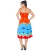 LA LEELA Women's House Daily Routine Evening Wear Mini Elastic Tube Top Vacation Mini Tube Casual Dress Evening Midi Club One Size Orange, Flamingo - 2 of 4