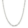 Black Bow Jewelry Men's 6.5mm Sterling Silver D/C Solid Elongated Cable Chain Necklace - 3 of 4
