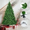 3-Set Artificial Christmas Tree, 8FT, 6FT, 4FT Pre-Lit X-mas Trees With Snow Flocking, Branch Tips and LED Lights - ModernLuxe - 4 of 4