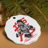 Bruce Lee Signature Porcelain Scalloped Holiday Christmas Tree Ornament  2.8" (7.1 cm) - 4 of 4