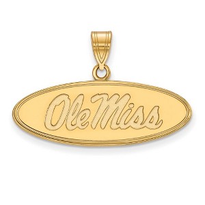 Black Bow Jewelry 14k Yellow Gold Mississippi Rebels NCAA Medium Pendant - 1 of 3