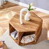 PAGED Coffee Table with Storage Space,Modern MDF Hexagon Tea Table,Center Table for Livng Room - 2 of 4