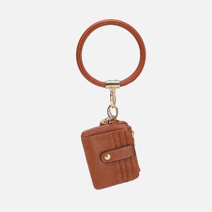 MKF Collection Jordyn Vegan Leather Bracelet Keychain with a Credit Card Holder by Mia K - 1 of 3