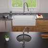 ALFI Gray Matte Round 18 Inches x 18 Inches Undermount / Drop In Fireclay Prep Sink - 3 of 4