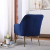 KTMBDW Modern Accent Chair with High Back and Mental Legs for Living Room, Bedroom - 4 of 4
