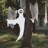 Joyfy 2Pcs 53" Halloween Bendable Tree Wrap Ghost, Smiling Ghost Hanging Decor Party Supplies for Tree, Porch, Yard, Lawn Outdoor - 2 of 4