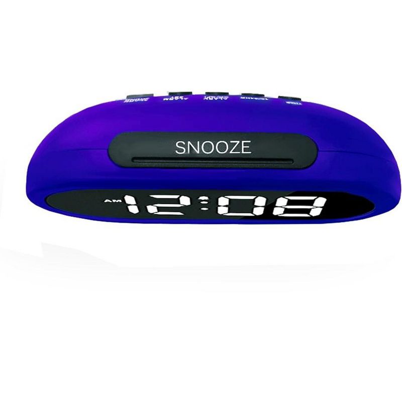 Riptunes Digital Alarm Clock with 5 Alarm Sounds - Blue, 3 of 5