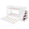 Whisen Modern Design Bunk Bed with Trundle and Staircase - 4 of 4