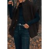 Imily Bela Womens Casual Button Down Fuzzy Fleece Vest - Oversized Warm Jacket with Pockets - 2 of 4