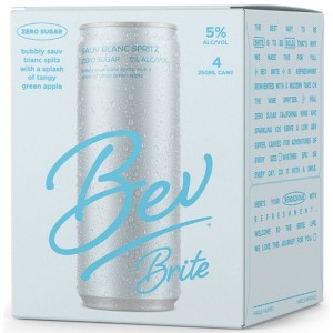 Bev Brite Sauvignon Blanc Wine - 4pk/250ml Cans - 1 of 1