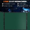 3 Panel 6x6FT Welding Screen, Flame Resistant PVC Curtain, Transparent Safety Panel, Lockable Wheels, Workshop Garage - 3 of 4