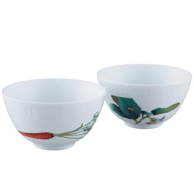 Noritake Kyoka Shunsai Rice Bowl, Set of 2, 4 1/2"