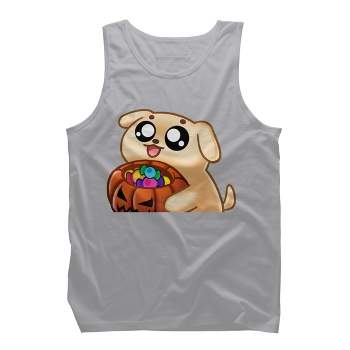 Men's Design By Humans Halloween Candy Pup By Puppers Tank Top