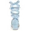 Allegra K Women's Open Toe Block Heel Lace Up Sandals - 3 of 4