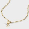 14K Gold Dipped Pearl Charm on Chain Initial Necklace - A New Day Gold - 4 of 4