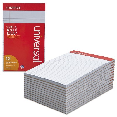 UNIVERSAL Colored Perforated Note Pads Narrow Rule 5 x 8 Orchid 50 Sheet Dozen 35854