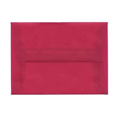 JAM Paper A6 Translucent Vellum Invitation Envelopes 4.75 x 6.5 Magenta Pink 1591681