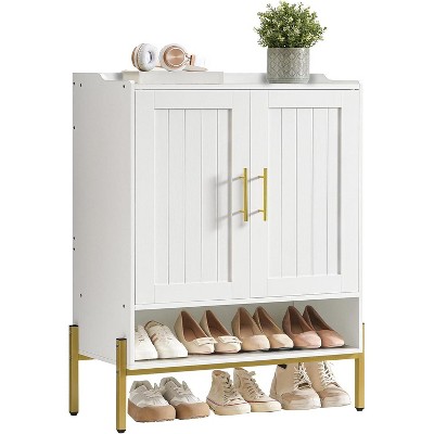 MaseiKar Shoe Cabinet, 5-Tier Shoe Storage Organizer with Doors, Wooden Shoe Cabinet Storage for Entryway, Freestanding Shoe Rack Cabinet