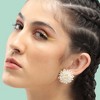 SOHI Women's White Flower Stud Earrings - 3 of 3