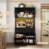 Aheaplus 71" Farmhouse Kitchen Storage shelf with Hutch, Pantry Cabinet with Drawers and Adjustable Shelves - 2 of 4