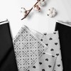 Bacati - Love/Hearts Muslin 2 pc Security Blankets, Black - 2 of 4