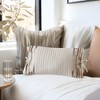 N Natori Embroidered Cotton Oblong Decorative Pillow, White - 2 of 4